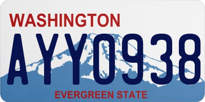 WA license plate AYY0938