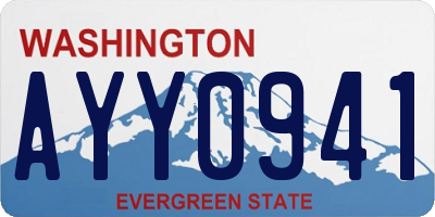 WA license plate AYY0941