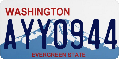 WA license plate AYY0944