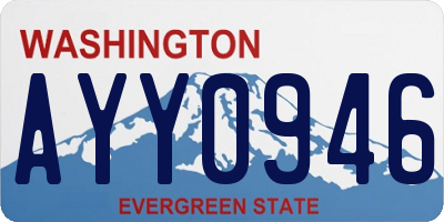 WA license plate AYY0946