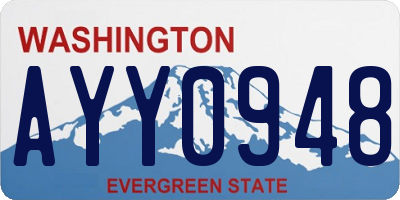 WA license plate AYY0948