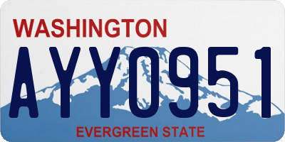 WA license plate AYY0951