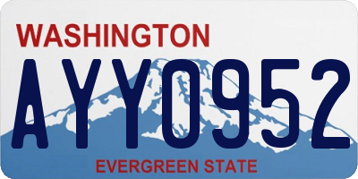 WA license plate AYY0952