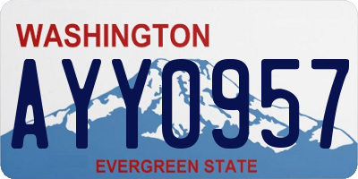 WA license plate AYY0957