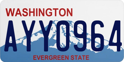 WA license plate AYY0964