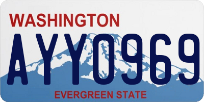 WA license plate AYY0969