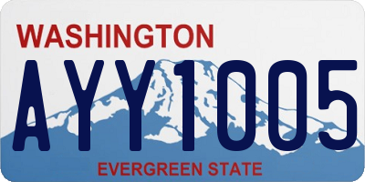 WA license plate AYY1005