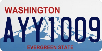 WA license plate AYY1009