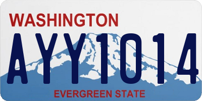 WA license plate AYY1014