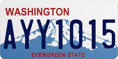 WA license plate AYY1015