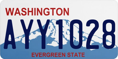 WA license plate AYY1028