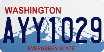 WA license plate AYY1029