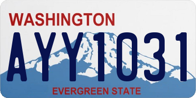 WA license plate AYY1031