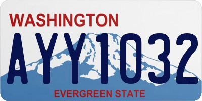 WA license plate AYY1032