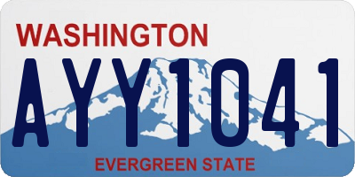 WA license plate AYY1041