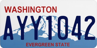 WA license plate AYY1042