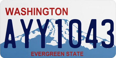 WA license plate AYY1043