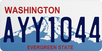 WA license plate AYY1044