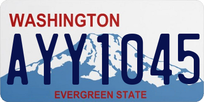 WA license plate AYY1045