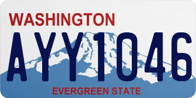 WA license plate AYY1046