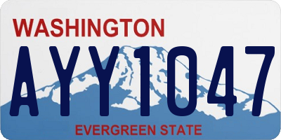 WA license plate AYY1047