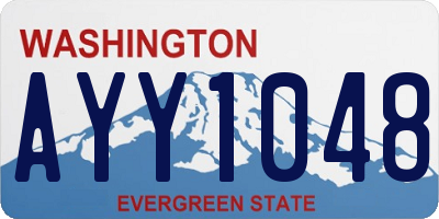 WA license plate AYY1048