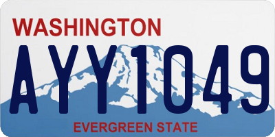 WA license plate AYY1049