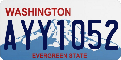 WA license plate AYY1052