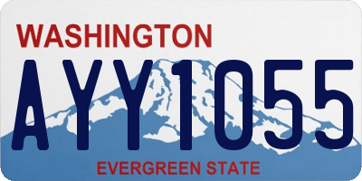 WA license plate AYY1055