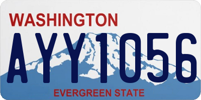 WA license plate AYY1056