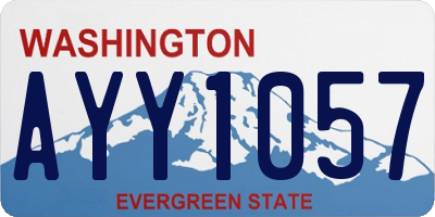 WA license plate AYY1057