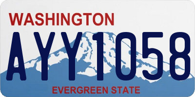 WA license plate AYY1058