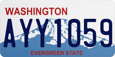 WA license plate AYY1059