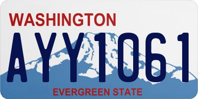 WA license plate AYY1061