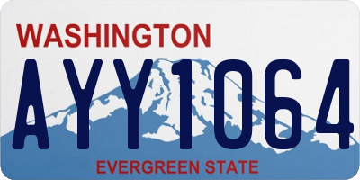 WA license plate AYY1064