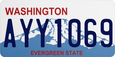 WA license plate AYY1069