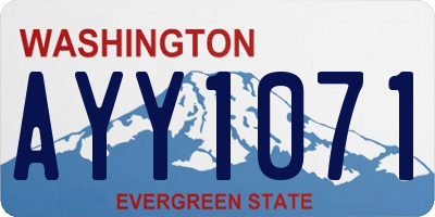 WA license plate AYY1071