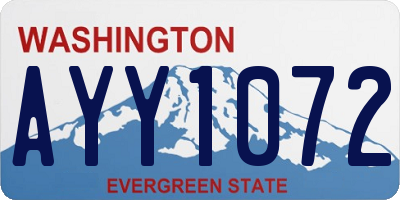 WA license plate AYY1072