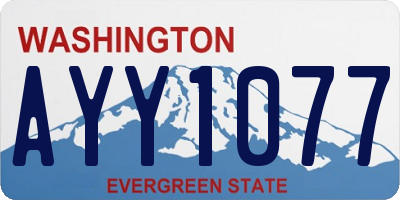 WA license plate AYY1077