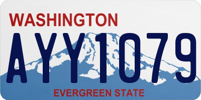 WA license plate AYY1079