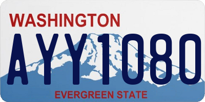 WA license plate AYY1080