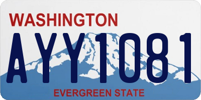 WA license plate AYY1081