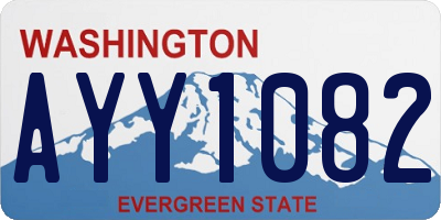 WA license plate AYY1082