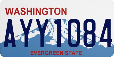 WA license plate AYY1084