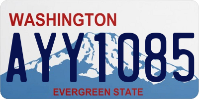 WA license plate AYY1085