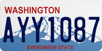 WA license plate AYY1087