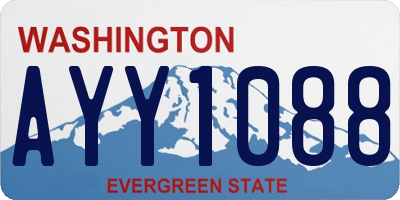 WA license plate AYY1088