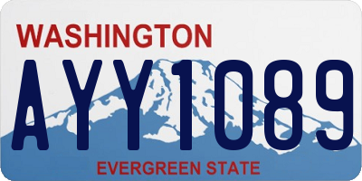 WA license plate AYY1089