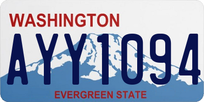 WA license plate AYY1094