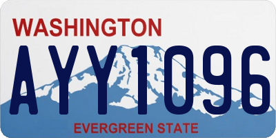 WA license plate AYY1096